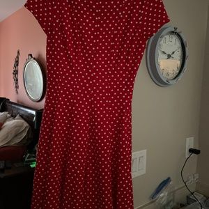 Danny and Nicole red polka dot dress size 8